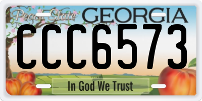 GA license plate CCC6573