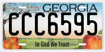 GA license plate CCC6595