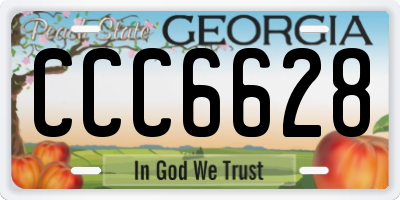 GA license plate CCC6628