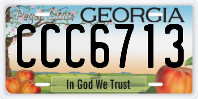 GA license plate CCC6713