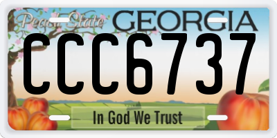 GA license plate CCC6737