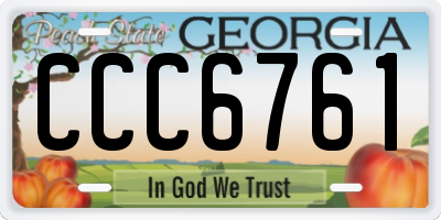 GA license plate CCC6761