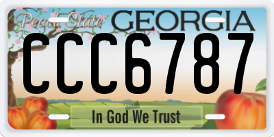 GA license plate CCC6787
