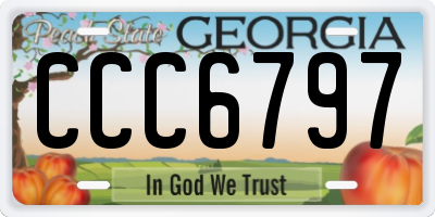 GA license plate CCC6797
