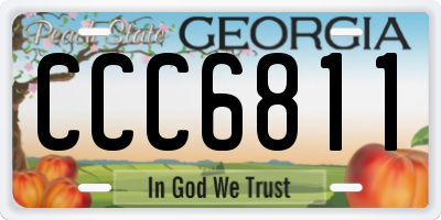 GA license plate CCC6811
