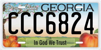 GA license plate CCC6824