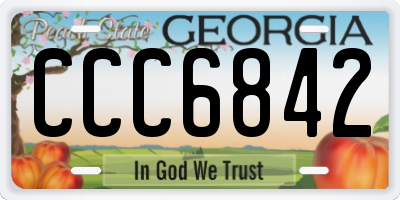 GA license plate CCC6842