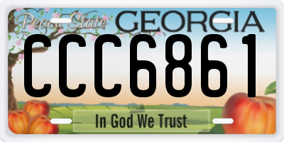 GA license plate CCC6861