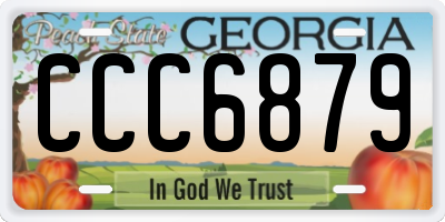 GA license plate CCC6879