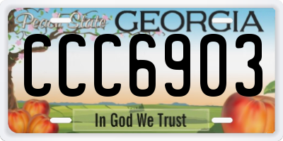 GA license plate CCC6903