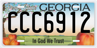 GA license plate CCC6912