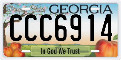 GA license plate CCC6914