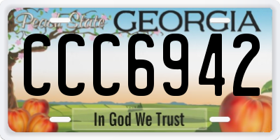 GA license plate CCC6942