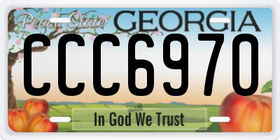 GA license plate CCC6970