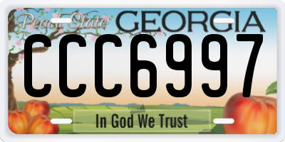 GA license plate CCC6997