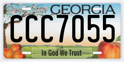 GA license plate CCC7055