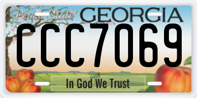 GA license plate CCC7069