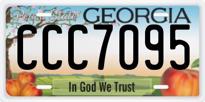 GA license plate CCC7095