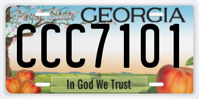 GA license plate CCC7101