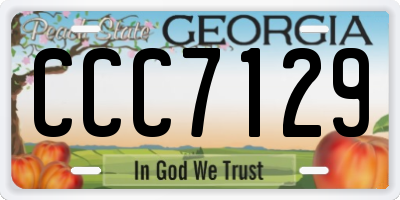 GA license plate CCC7129