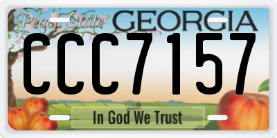 GA license plate CCC7157