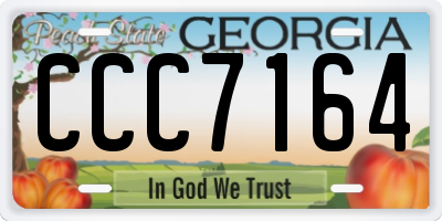 GA license plate CCC7164