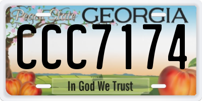 GA license plate CCC7174