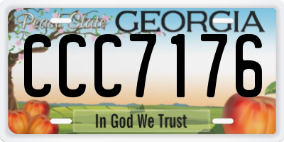 GA license plate CCC7176