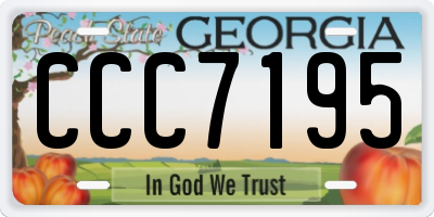 GA license plate CCC7195