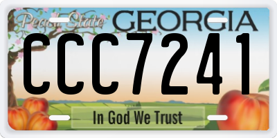 GA license plate CCC7241
