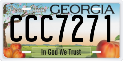 GA license plate CCC7271