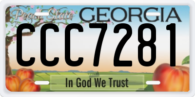 GA license plate CCC7281