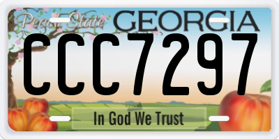 GA license plate CCC7297
