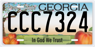 GA license plate CCC7324
