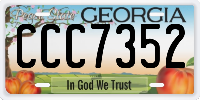 GA license plate CCC7352