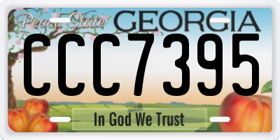 GA license plate CCC7395
