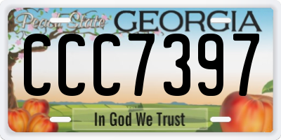 GA license plate CCC7397