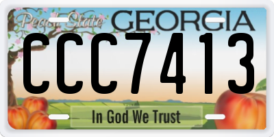 GA license plate CCC7413