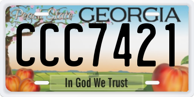GA license plate CCC7421