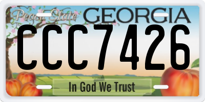 GA license plate CCC7426