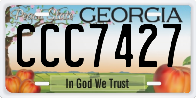 GA license plate CCC7427