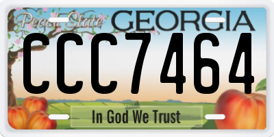 GA license plate CCC7464
