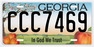 GA license plate CCC7469