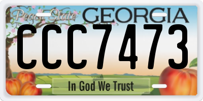 GA license plate CCC7473