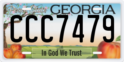 GA license plate CCC7479