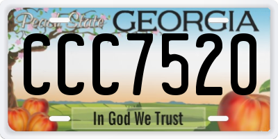 GA license plate CCC7520