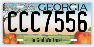 GA license plate CCC7556