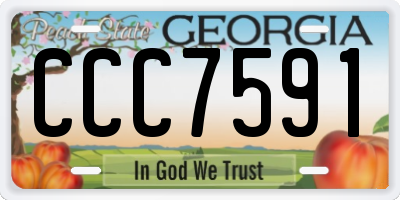 GA license plate CCC7591