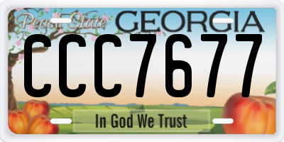 GA license plate CCC7677