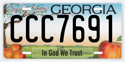GA license plate CCC7691